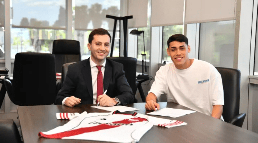 Lencina extendió su vínculo con River hasta 2029 y con cláusula&nbsp;millonaria